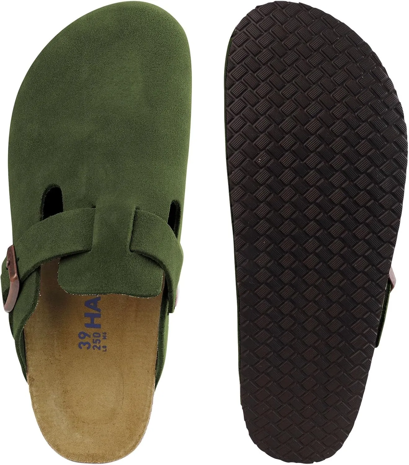 Clogs for Women Suede Clogs Cork Footbed Mules Potato Shoes with Arch Support Men's Comfort Slip-On Clogs