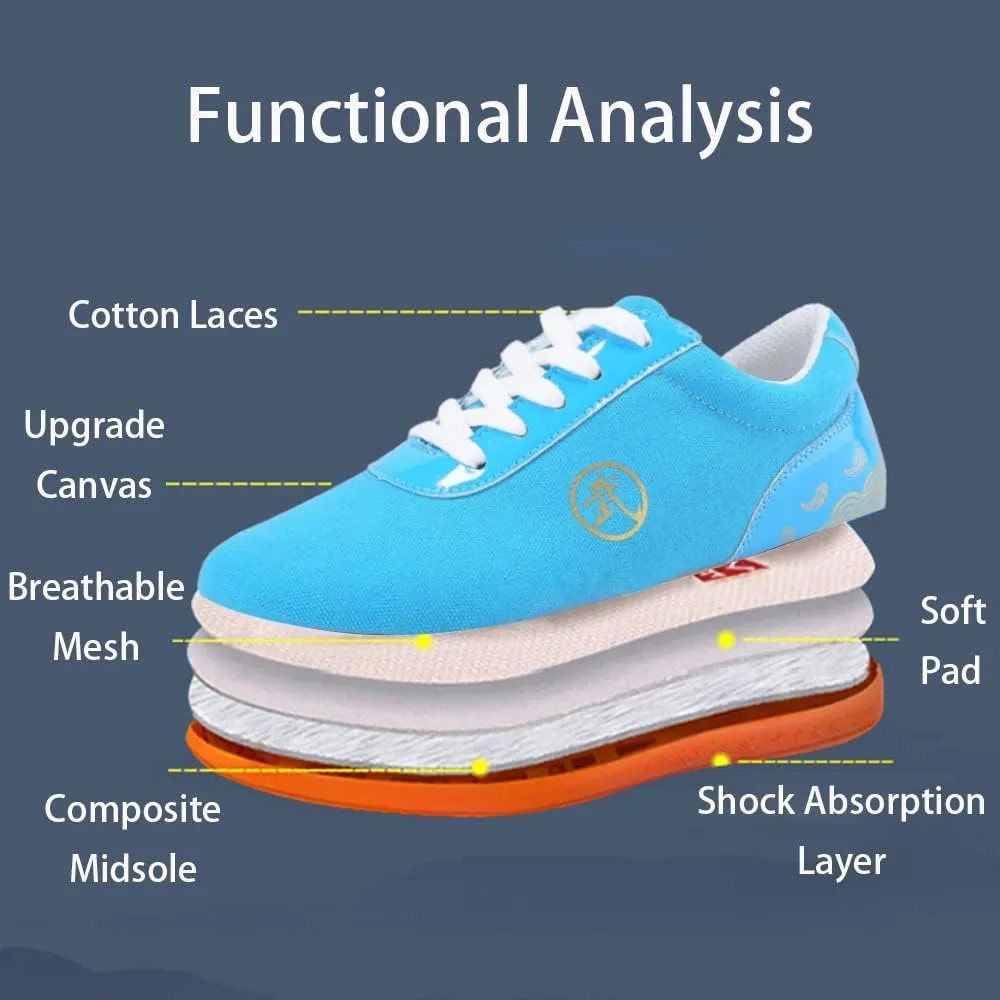 Comfortable Lightweight Taekwondo Training Sports Shoes,Karate Boots Taekwondo Martial Arts Sparring Boxing Boots Tai Chi Foot Protection Boots Soft,