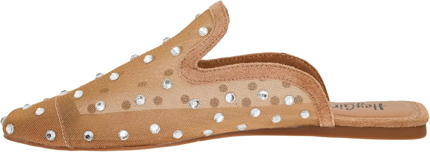 Corkys Footwear Hey Girl to Die for Slip-on Flat Mule - Rhinestone Mesh Body, Closed Toe, Breathable and Lightweight Elegance, Comfortable and Lightly Cushioned Insoles