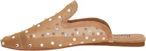 Corkys Footwear Hey Girl to Die for Slip-on Flat Mule - Rhinestone Mesh Body, Closed Toe, Breathable and Lightweight Elegance, Comfortable and Lightly Cushioned Insoles