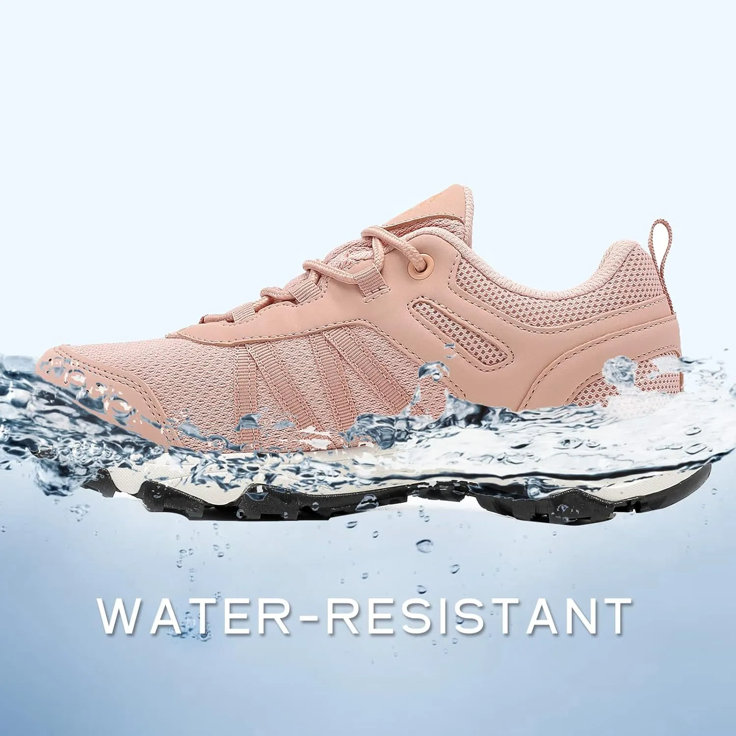 COTTIMO Women's Waterproof Hiking Shoes Non Slip Sneakers Lightweight Tennis Shoes for Work Walking Running Trekking Trail Shoes