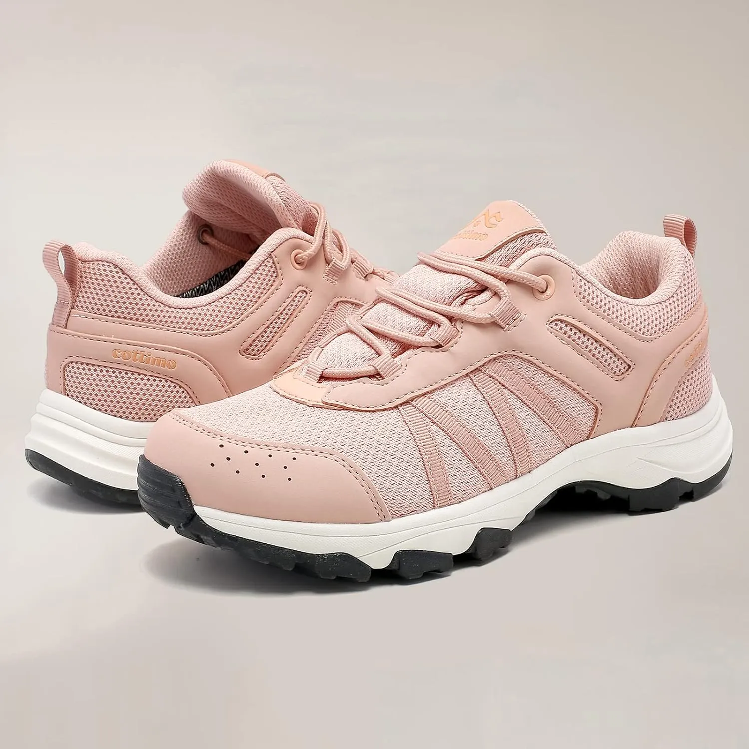 COTTIMO Women's Waterproof Hiking Shoes Non Slip Sneakers Lightweight Tennis Shoes for Work Walking Running Trekking Trail Shoes