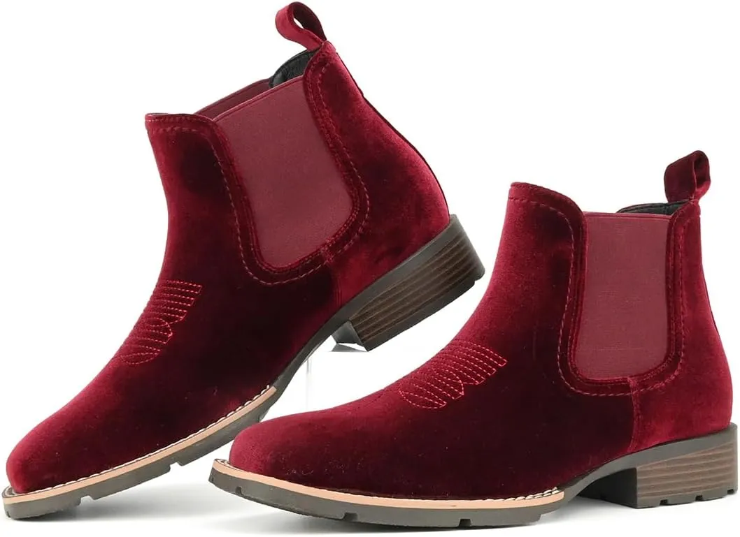 Cowboy Boots for Men Western Men's Boots Casual Dress Slip On Chelsea Boots Retro Stylish Shoes