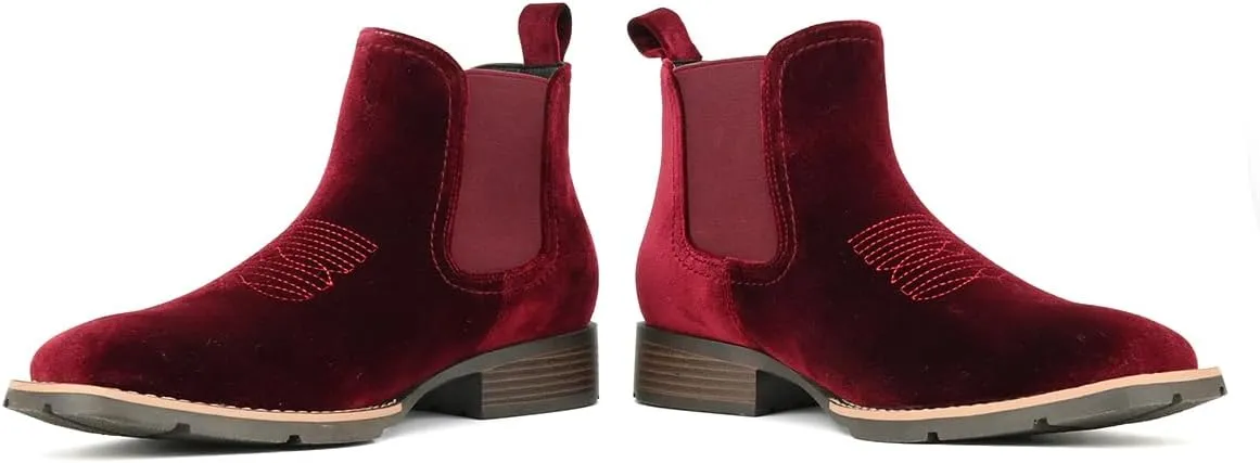 Cowboy Boots for Men Western Men's Boots Casual Dress Slip On Chelsea Boots Retro Stylish Shoes