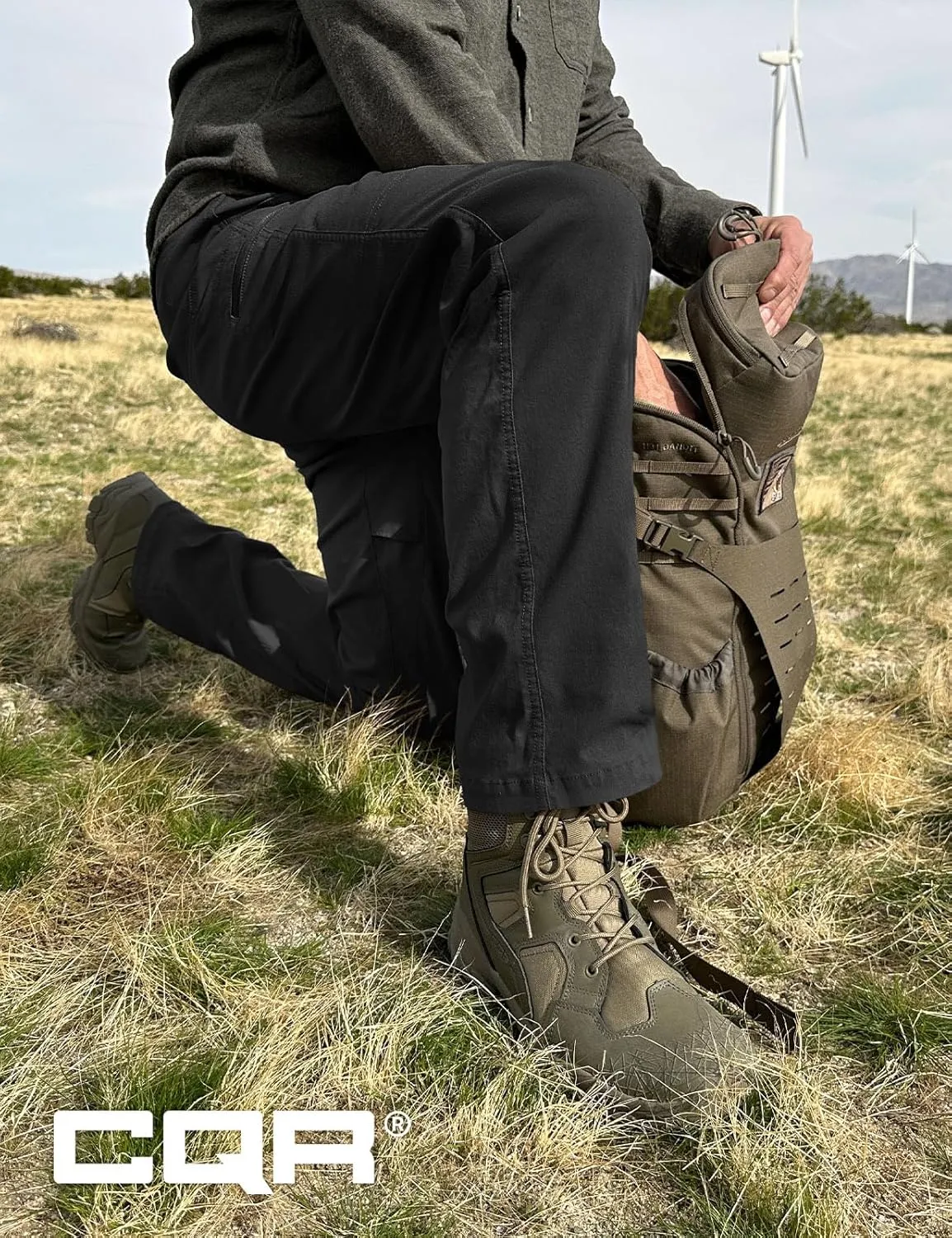 CQR Men's Military Tactical Boots, Lightweight 6 Inches Combat Boots, Durable EDC Outdoor Work Boots
