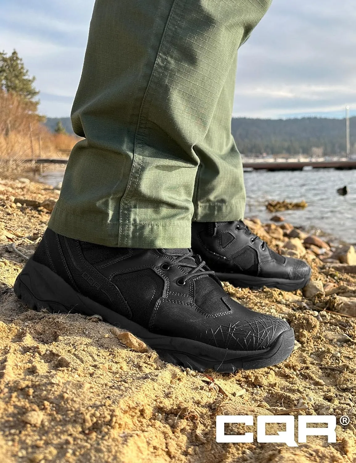 CQR Men's Military Tactical Boots, Lightweight 6 Inches Combat Boots, Durable EDC Outdoor Work Boots