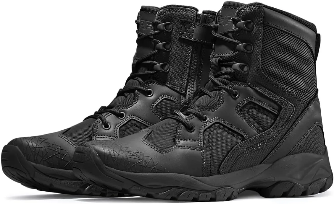 CQR Men's Military Tactical Boots, Lightweight 6 Inches Combat Boots, Durable EDC Outdoor Work Boots