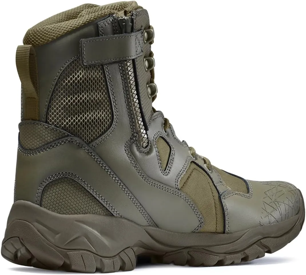 CQR Men's Military Tactical Boots, Lightweight 6 Inches Combat Boots, Durable EDC Outdoor Work Boots