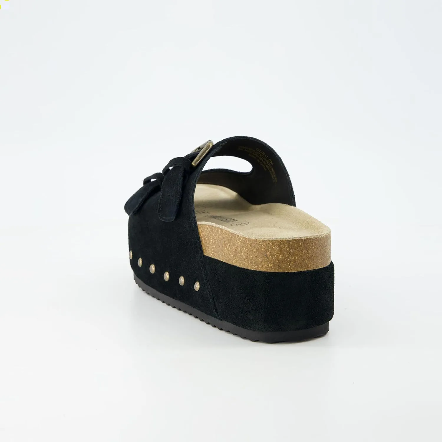 CUSHIONAIRE Guru Platform Sandals Women Footwear – Comfortable Genuine Leather Footbed Studded Chunky Slide Summer Sandals for Women 2025