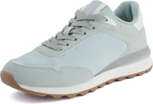 CUSHIONAIRE Women's Kicks lace up Nylon Sneaker  Comfort Foam, Wide Widths Available