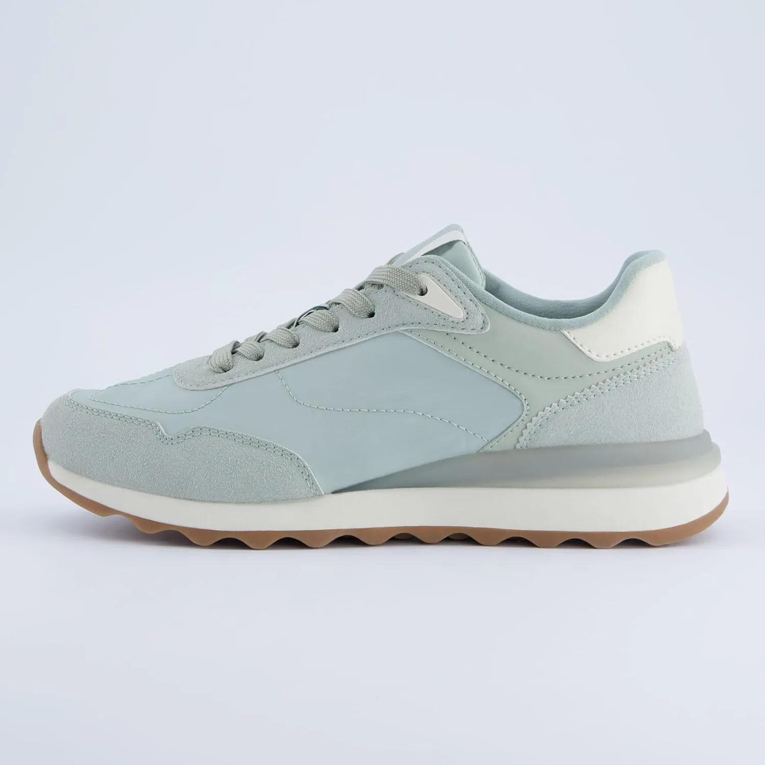 CUSHIONAIRE Women's Kicks lace up Nylon Sneaker  Comfort Foam, Wide Widths Available