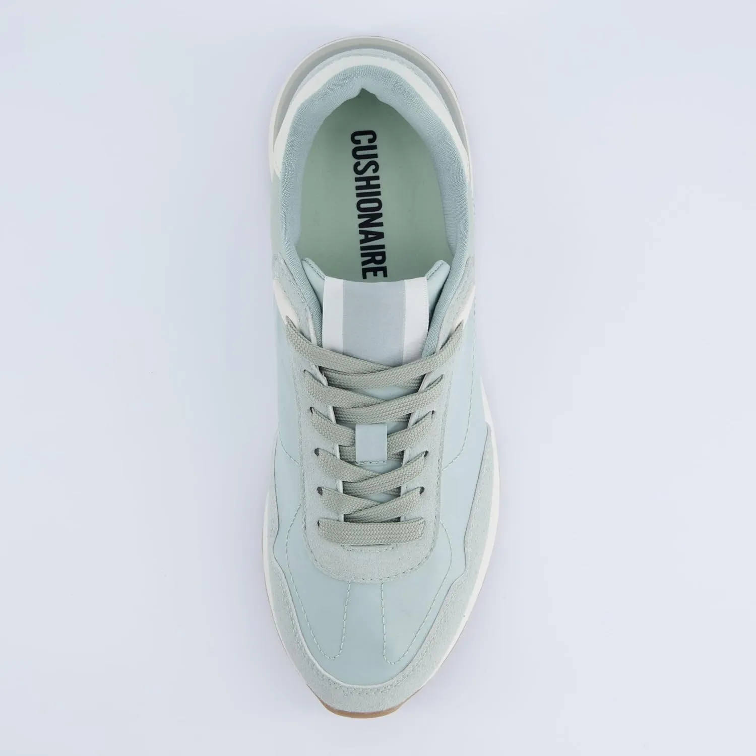 CUSHIONAIRE Women's Kicks lace up Nylon Sneaker  Comfort Foam, Wide Widths Available