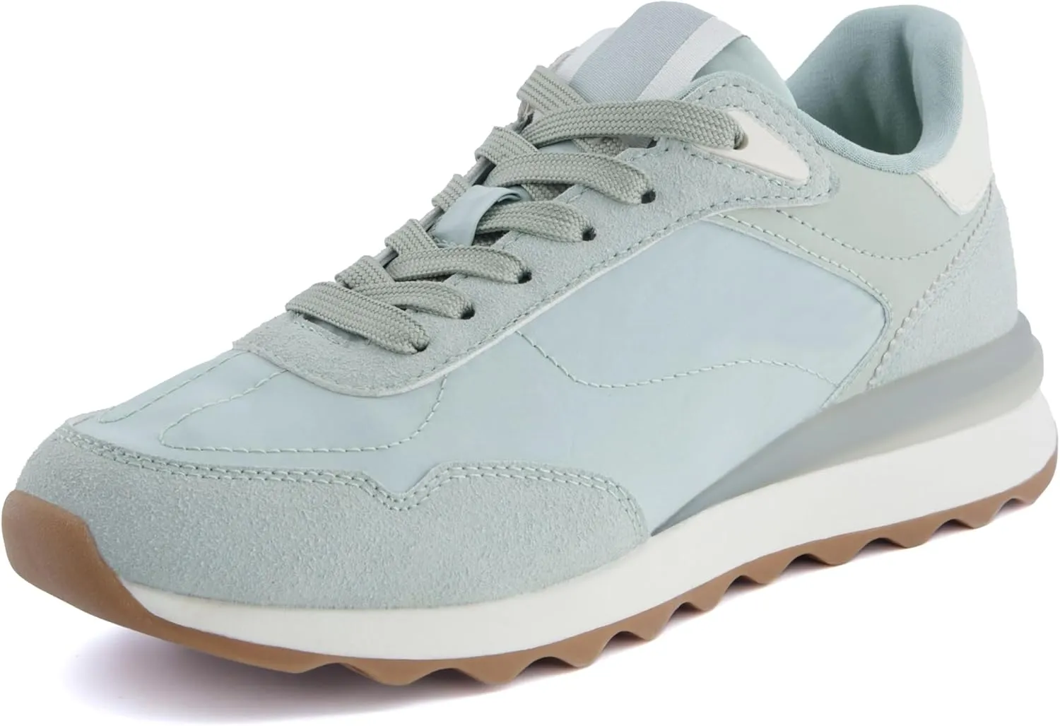 CUSHIONAIRE Women's Kicks lace up Nylon Sneaker  Comfort Foam, Wide Widths Available