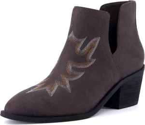 CUSHIONAIRE Women's Rustler Western bootie  Memory Foam, Wide Widths Available