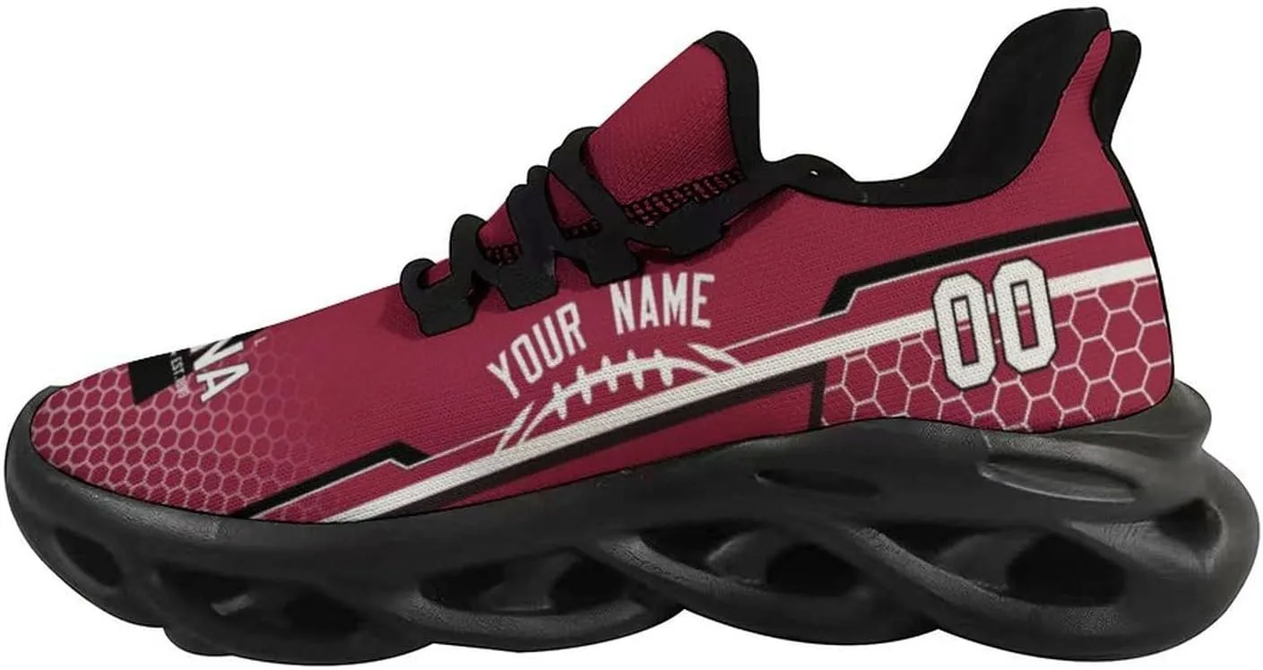 Custom City Football Flex Sneakers Personalized Name Number Athletic Shoes Fans Gifts Breathable Casual Shoes for Men Women