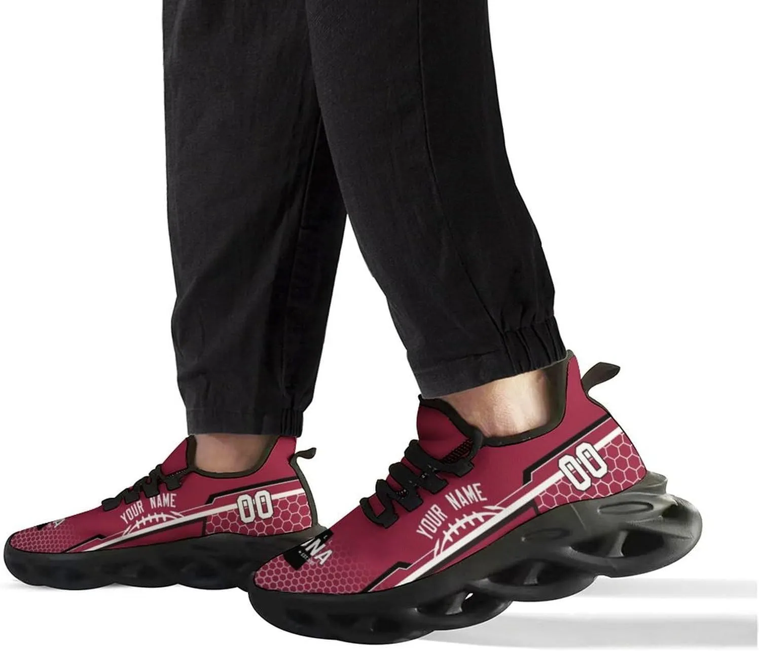 Custom City Football Flex Sneakers Personalized Name Number Athletic Shoes Fans Gifts Breathable Casual Shoes for Men Women