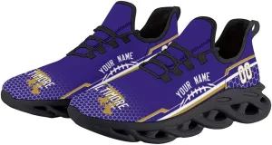 Custom City Football Flex Sneakers Personalized Name Number Athletic Shoes Fans Gifts Breathable Casual Shoes for Men Women