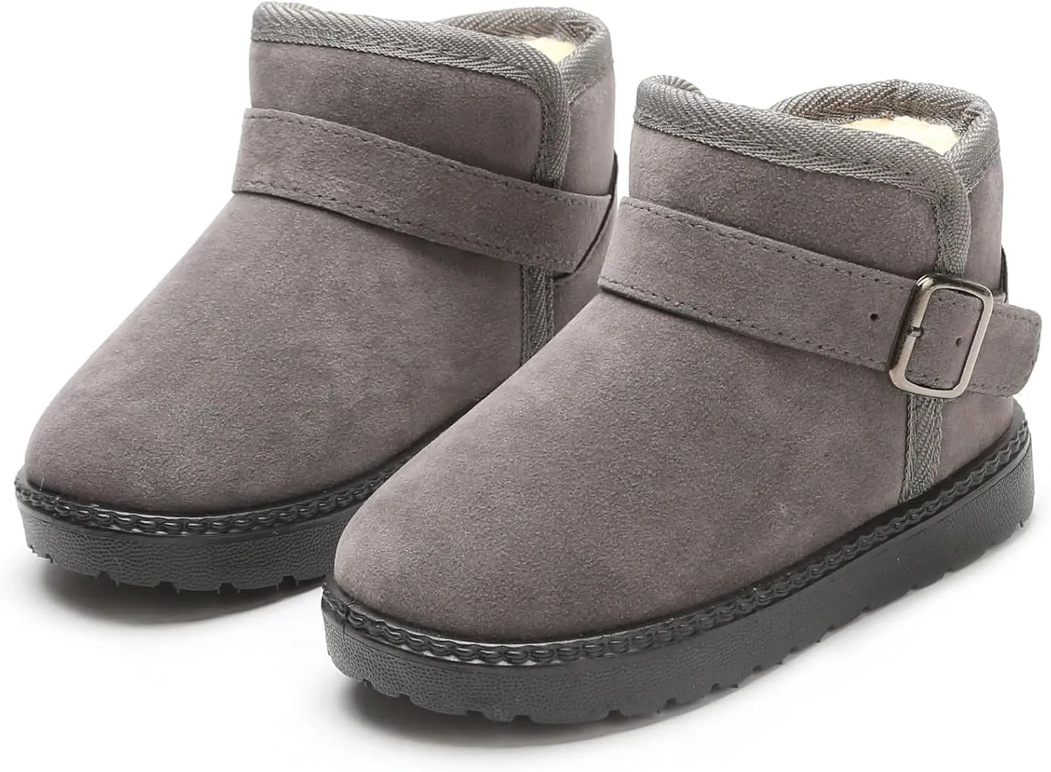 DADAWEN Baby's Boy's Girl's Toddler Fashion Cute Waterproof Outdoor Fur Lining Non-Slip Warm Snow Boots