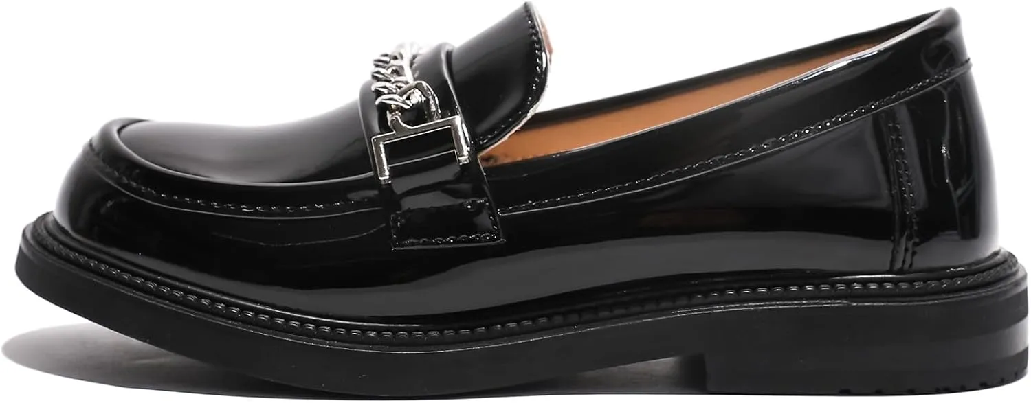 DADAWEN Girl's Loafers Slip On Round Toe Oxford Shoes Flats Church School Uniform Dress Shoes for Girls (Toddler/Little Kid/Big Kid)