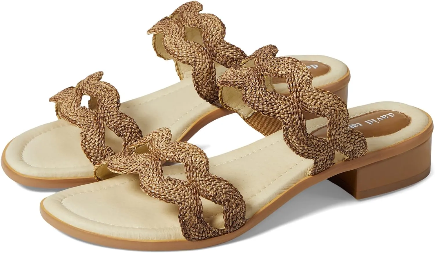 David Tate Womens Journey Woven Slip-On Heels