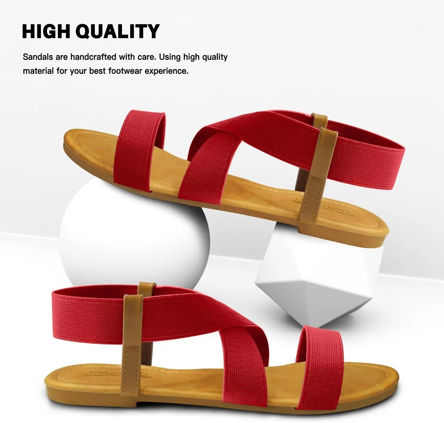 DAYDAYGO Women's Elastic Flat Sandals