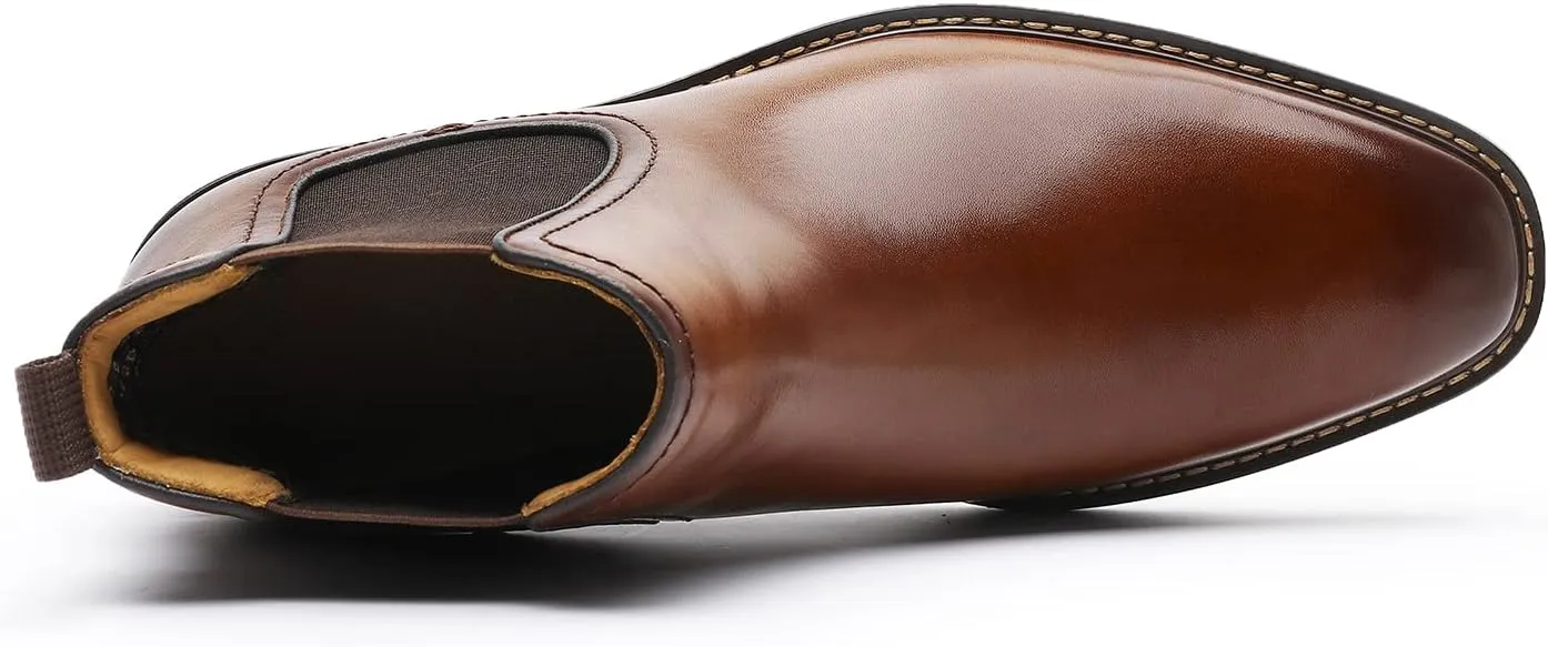 DESAI Men’s Chelsea Boots Genuine Leather Dress Boots Casual Chukka Ankle Boots for Men