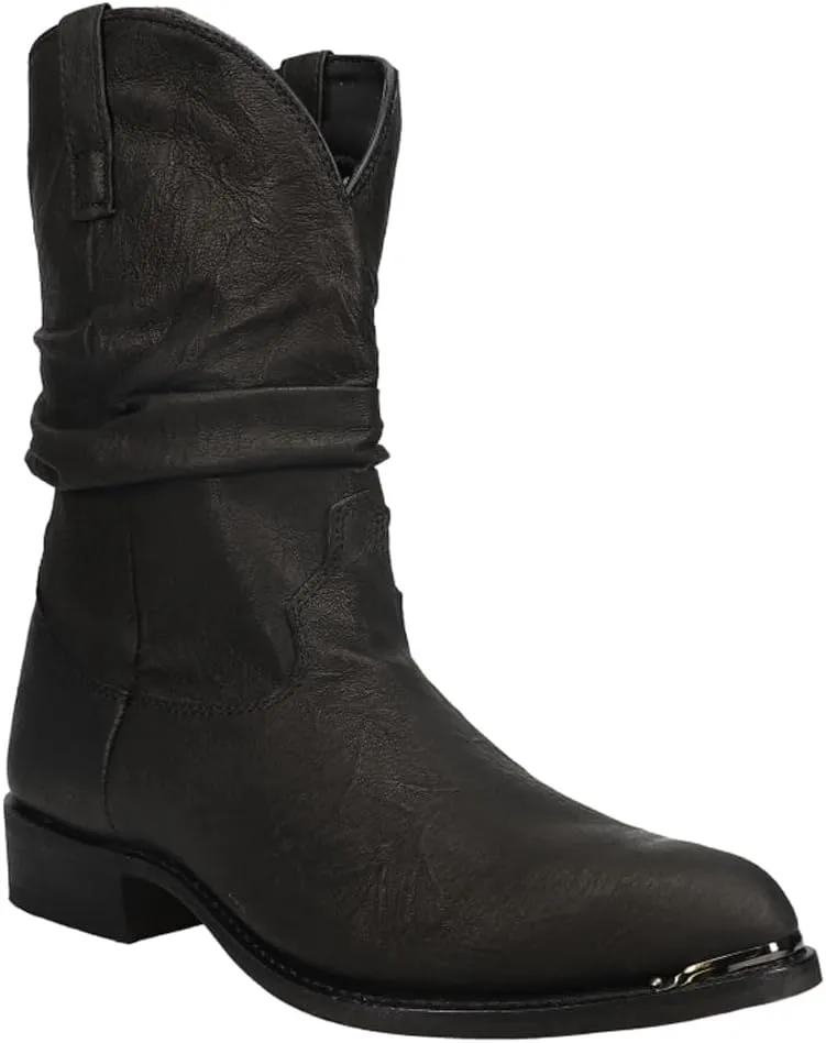 Dingo Mens Amsterdam Round Toe Casual Boots Mid Calf - Black