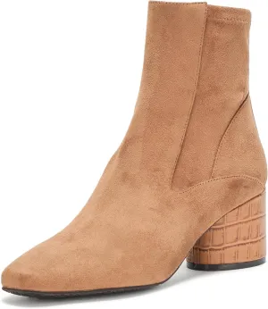 Donald Pliner Women’s GAIGE Heeled Ankle Booties - 2” Stacked Block Heel, Zip Closure Ankle Boots, Fashion Women’s Boot