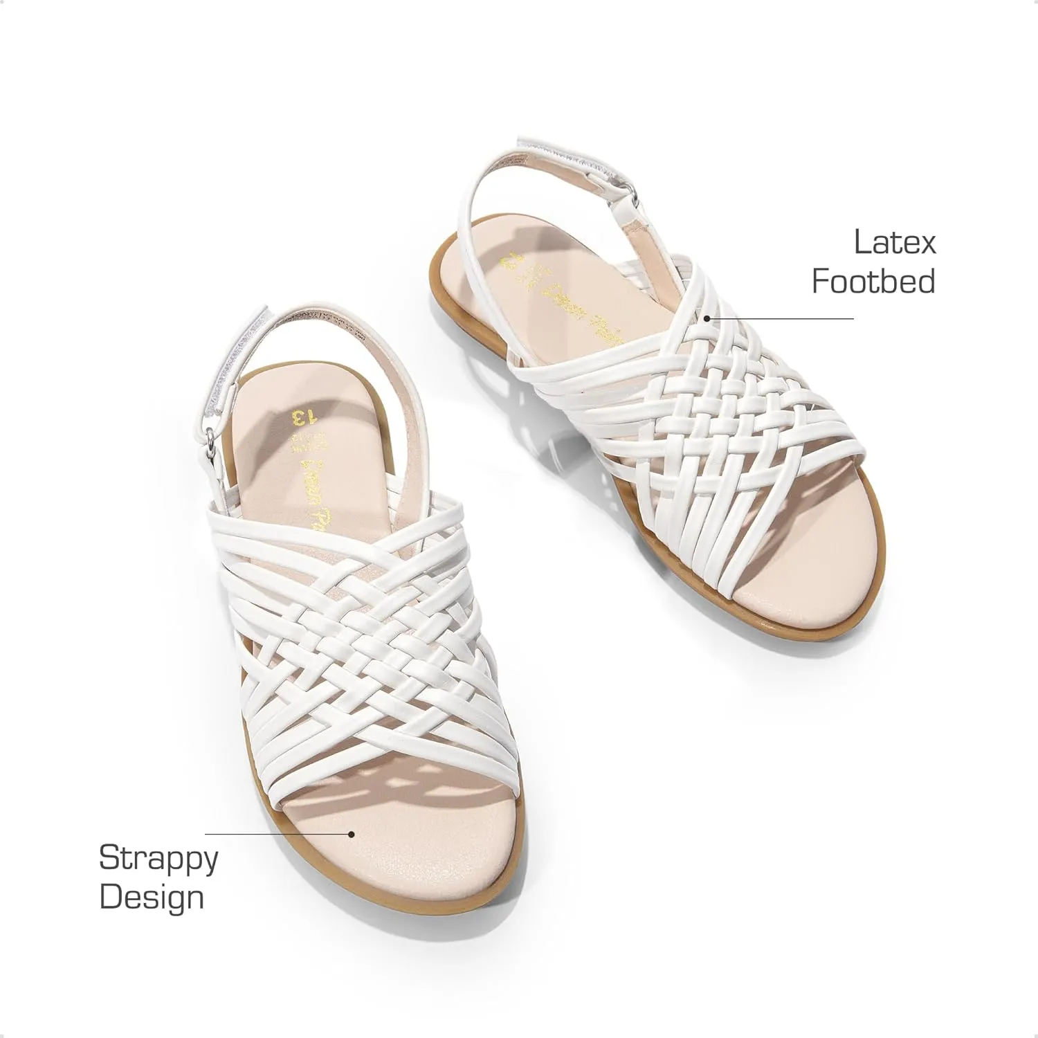 DREAM PAIRS Girls Sandals Gladiator Braided Flat Open Toe Summer Sandals