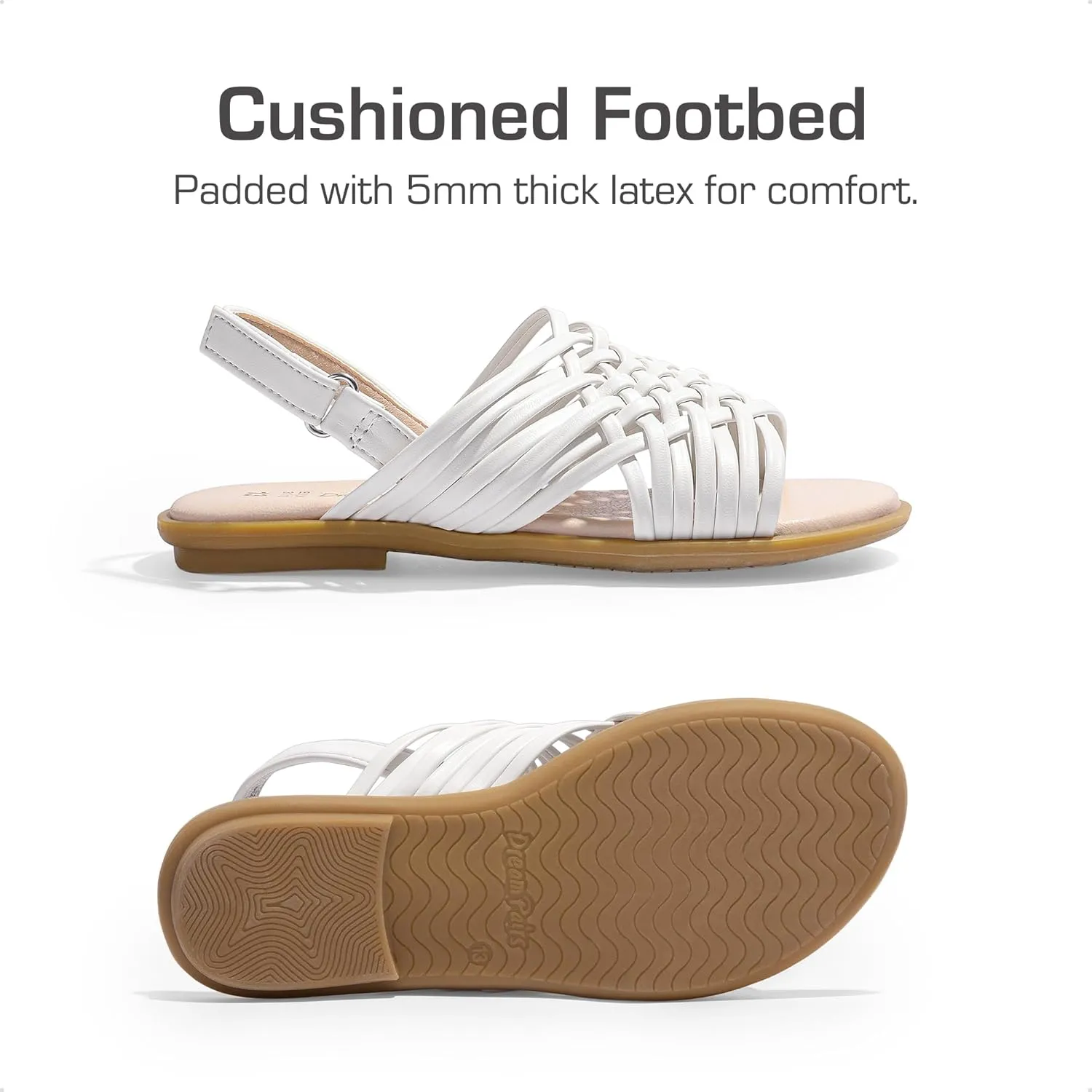 DREAM PAIRS Girls Sandals Gladiator Braided Flat Open Toe Summer Sandals