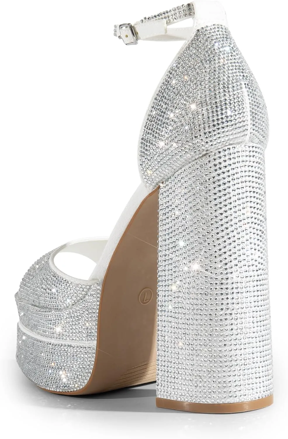 DREAM PAIRS High Heels Chunky Block Platform Heels for Women Ankle Strap Sexy Open Square Toe Heels Dressy Pumps Sandals