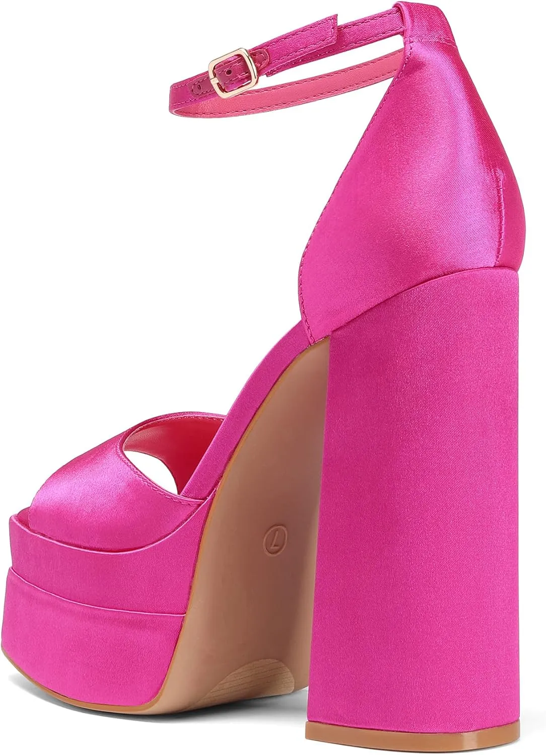 DREAM PAIRS High Heels Chunky Block Platform Heels for Women Ankle Strap Sexy Open Square Toe Heels Dressy Pumps Sandals