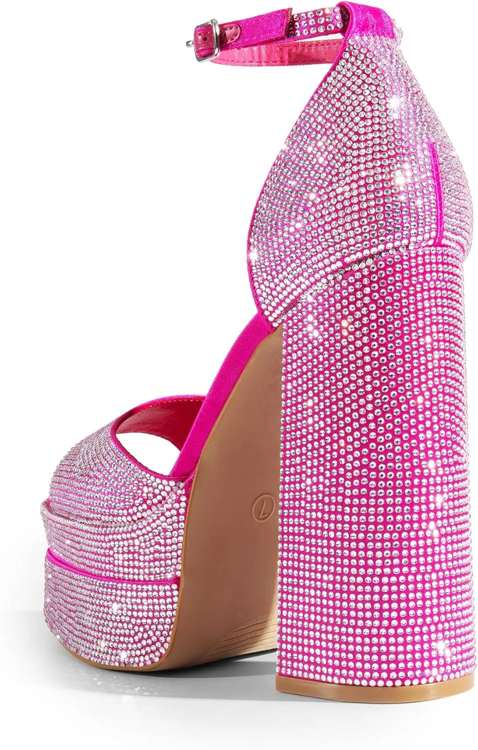 DREAM PAIRS High Heels Chunky Block Platform Heels for Women Ankle Strap Sexy Open Square Toe Heels Dressy Pumps Sandals
