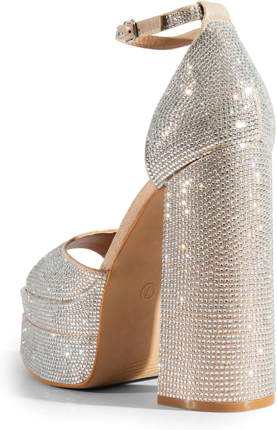 DREAM PAIRS High Heels Chunky Block Platform Heels for Women Ankle Strap Sexy Open Square Toe Heels Dressy Pumps Sandals