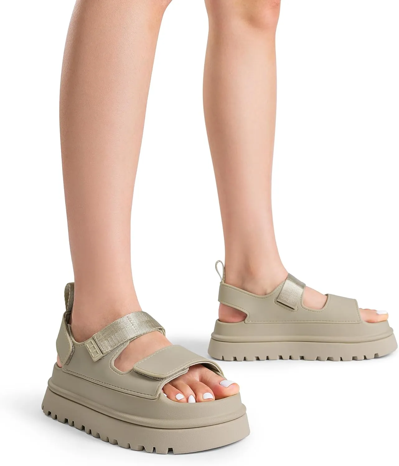 DREAM PAIRS Platform Wedges Sandals for Women Chunky Open Toe Dress Walking Comfortable Flat Sandals for Summer