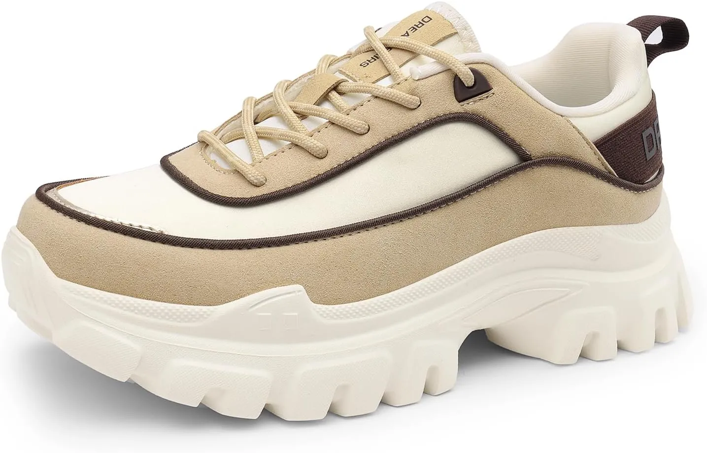 DREAM PAIRS Women Platform Chunky Fashion Sneakers Walking Lace-Up Comfortable Sport Stylish Lightweight Classic Casual Work Tennis Shoes