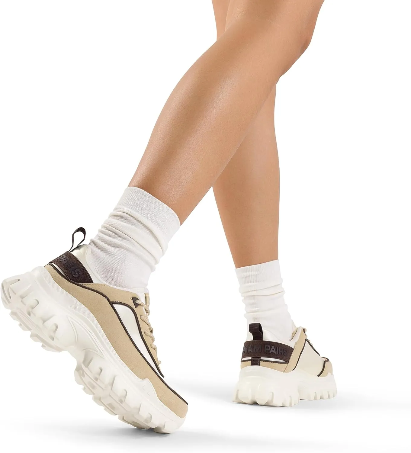 DREAM PAIRS Women Platform Chunky Fashion Sneakers Walking Lace-Up Comfortable Sport Stylish Lightweight Classic Casual Work Tennis Shoes