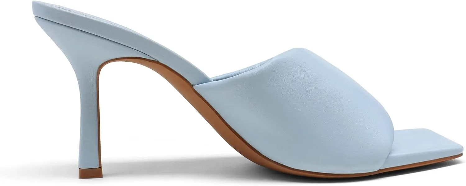 DREAM PAIRS Women’s High Stilettos Heels Mules Open Square Toe Slip On Comfort Sexy Dress Pumps Sandals Evening Party Prom Dance Shoes