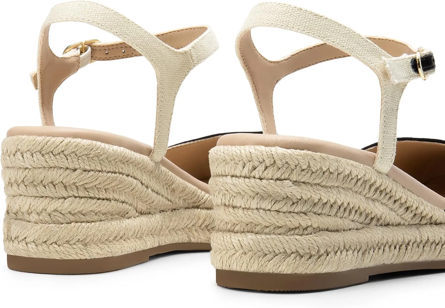 DREAM PAIRS Women's Wedge Sandals, Closed Toe Espadrilles Platform Wedge Heels with Adjustable Ankle Straps and Comfortable Cushion Insoles