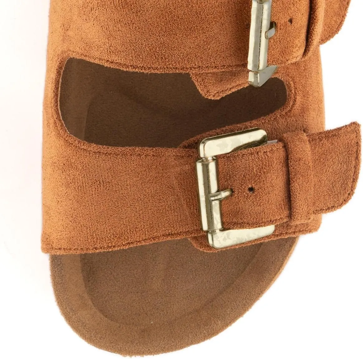 DREAMCIA Women Platform Sandals Slip On Women's Comfort Chunky Platform Slides Flat Double Duckle Casual