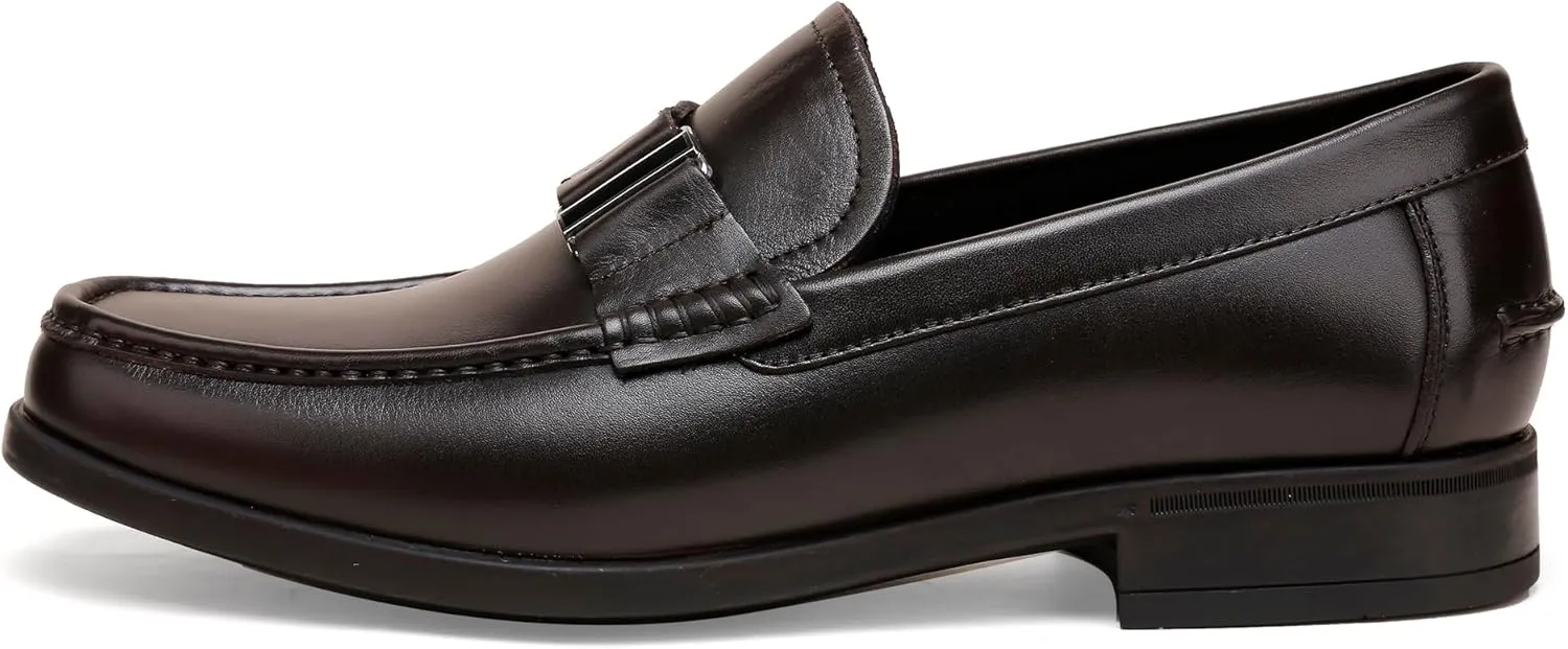 Dress Shoes for Men,Classicial Leather Loafers Slip on Formal Business Shoes Penny