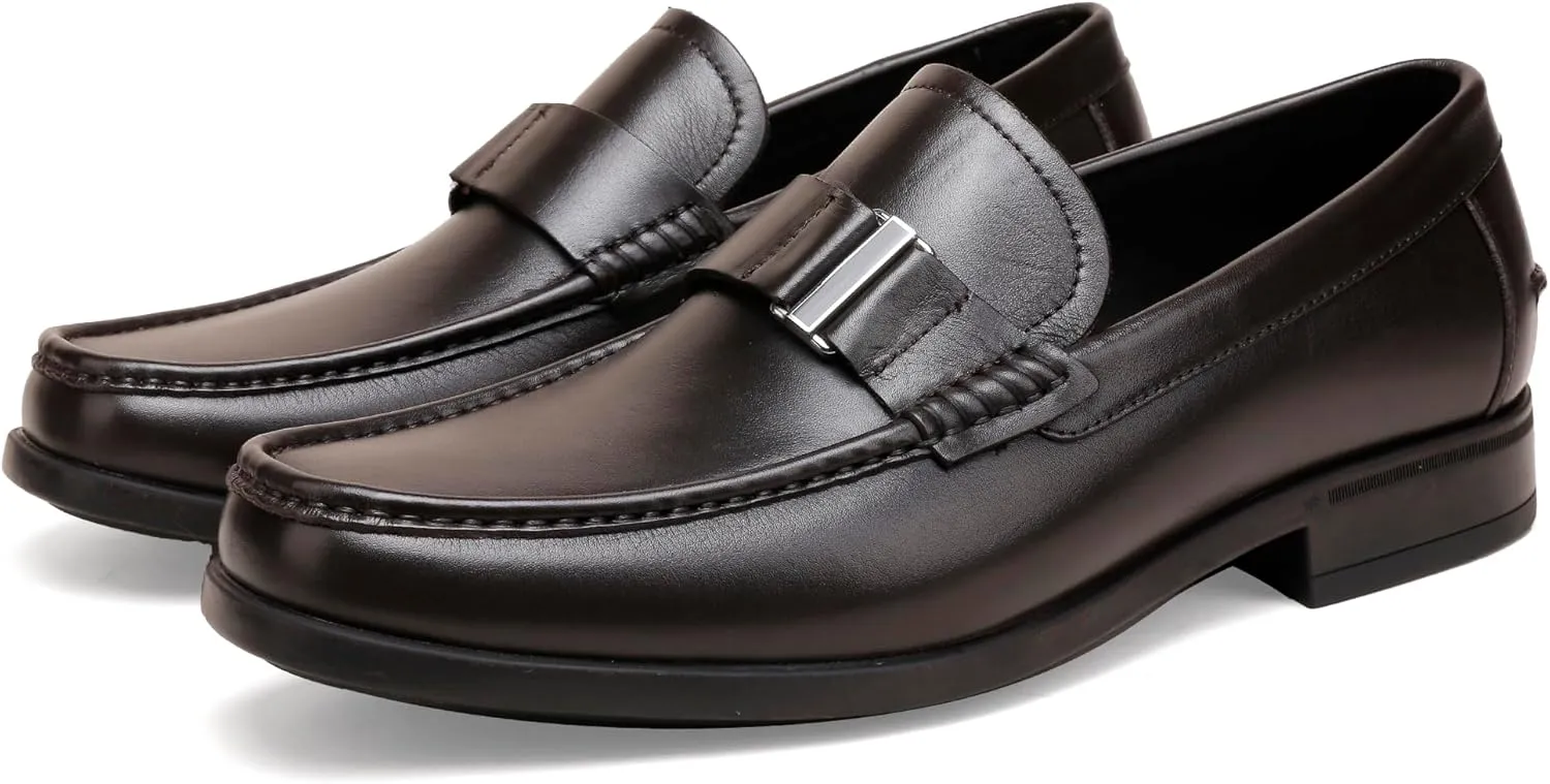 Dress Shoes for Men,Classicial Leather Loafers Slip on Formal Business Shoes Penny