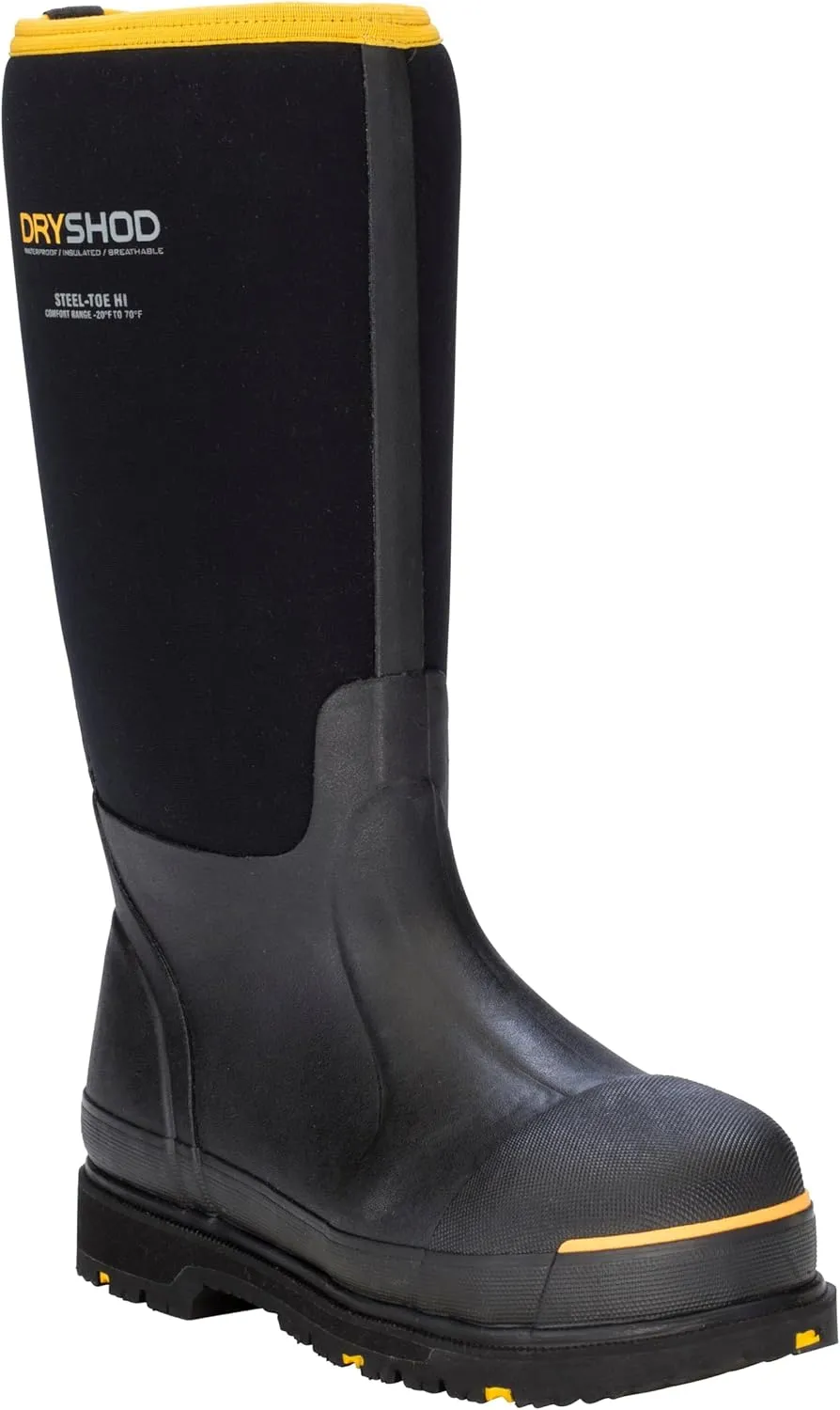 Dryshod Mens Wixit Cool-Clad Waterproof Steel Toe Work Safety Boots- Brown