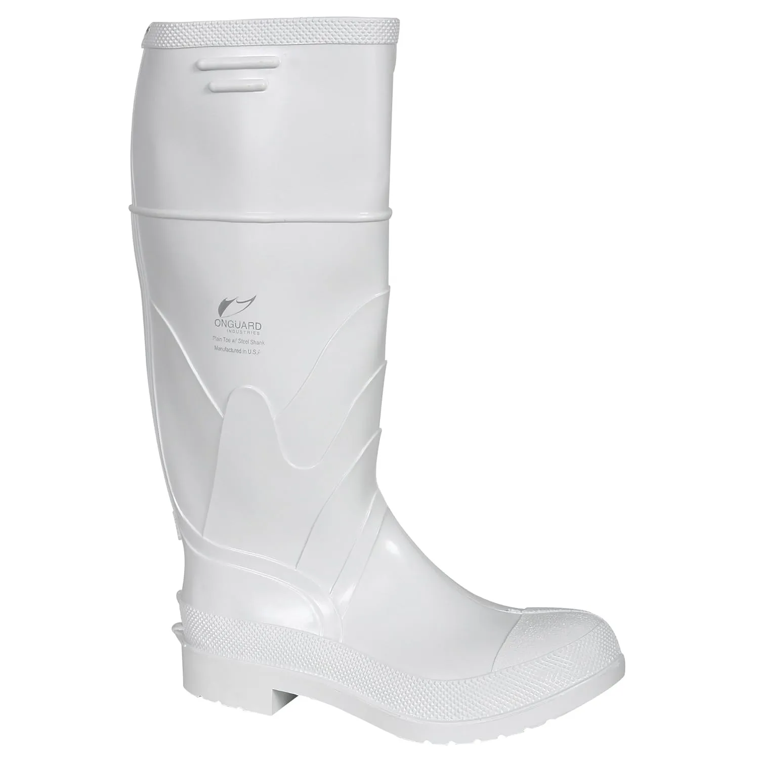 Dunlop Protective Footwear,Plain Toe White Safety Lock, 100% Waterproof PVC, Lightweight and Durable Protective Footwear, Slip-Resistant, 8101100.06, Size 8 US