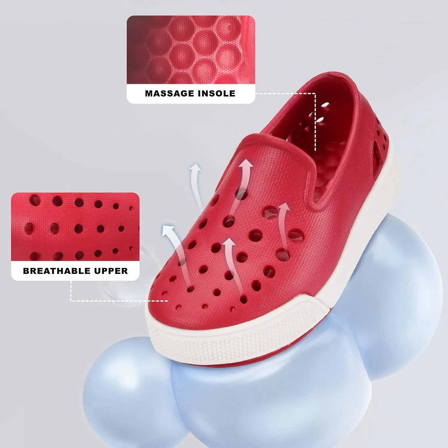 Eagsouni Kids Water Shoes Toddler Girls Boys Slip-On Sneakers Lightweight Breathable Sandals for Outdoor Indoor