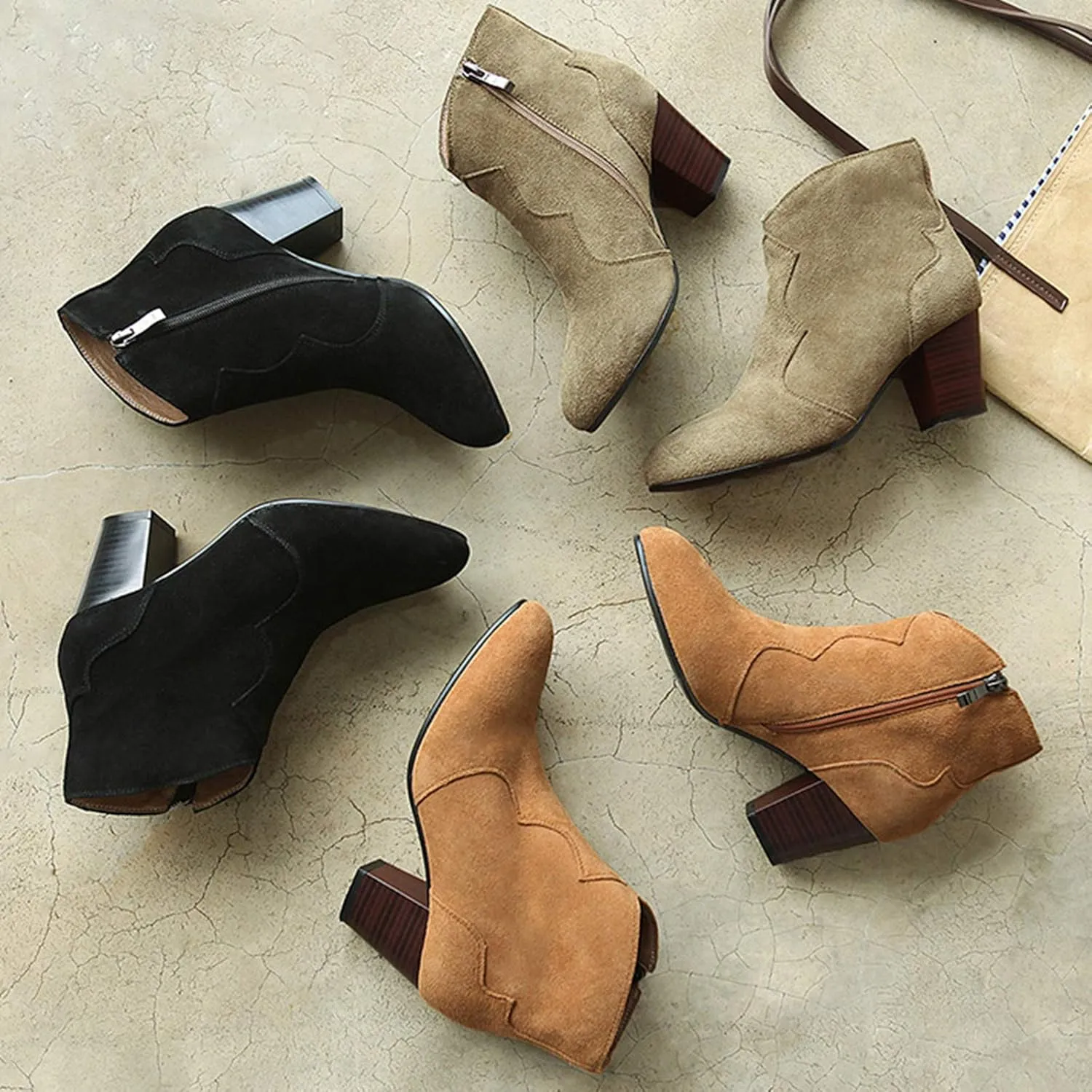 Fashion Ankle Boots with Block Heel