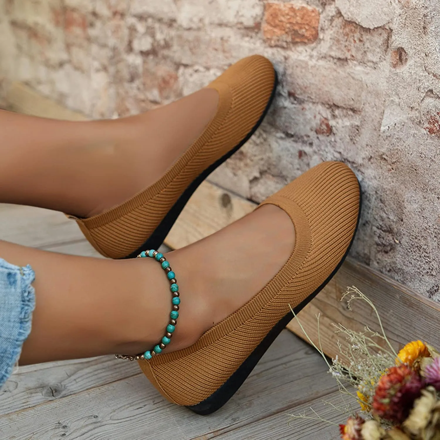 Fashion Spring and Summer Women Casual Shoes Flat Bottom Round Toe Fly Woven Mesh Ladies Casual Shoes for Women