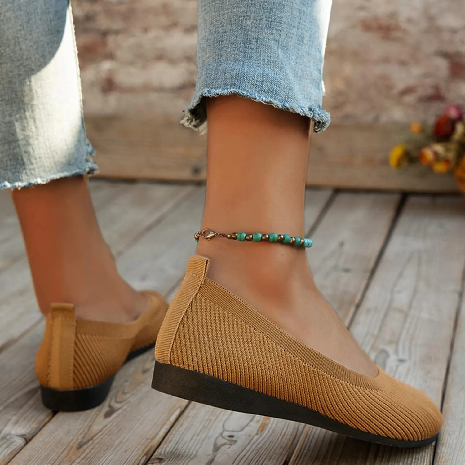 Fashion Spring and Summer Women Casual Shoes Flat Bottom Round Toe Fly Woven Mesh Ladies Casual Shoes for Women