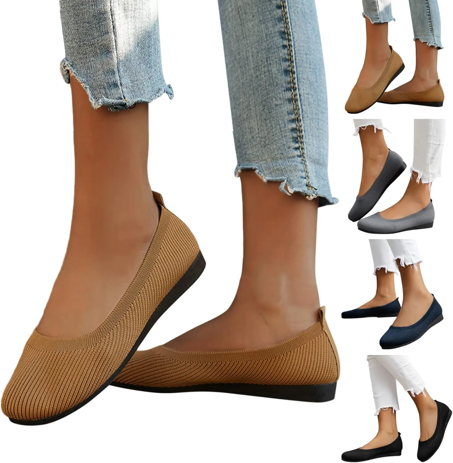 Fashion Spring and Summer Women Casual Shoes Flat Bottom Round Toe Fly Woven Mesh Ladies Casual Shoes for Women