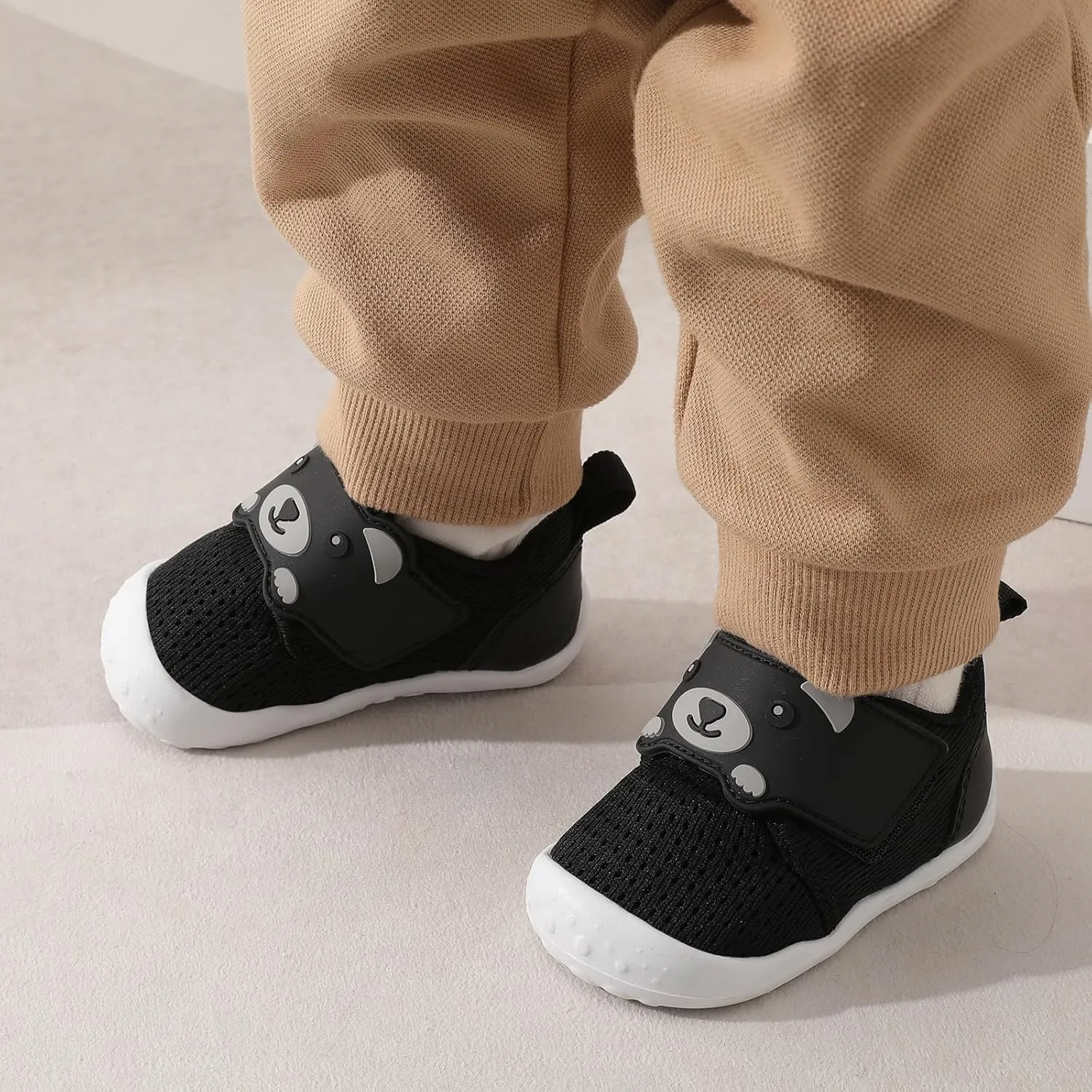 FEETCITY Baby Walking Shoes Wide Baby Shoes Boys Girls Infant Sneakers Crib Shoes Breathable Toddler Barefoot Shoes Slip On Shoes